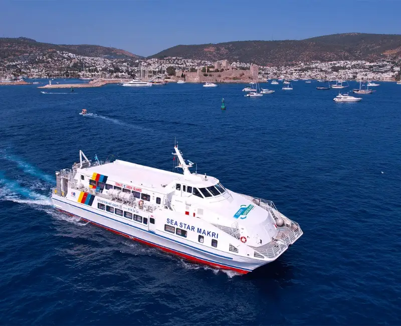 tilos çeşme sakız adası katamaranı