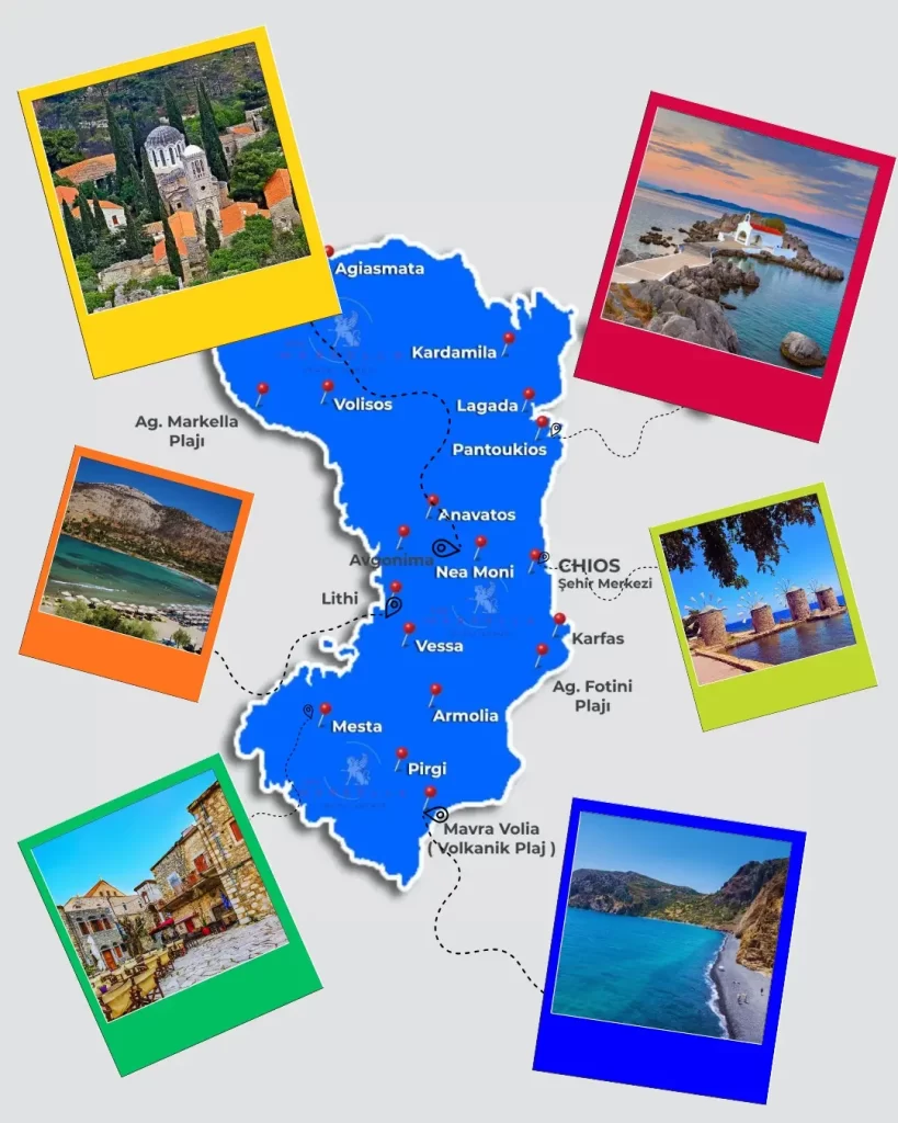 sakız adası gezi haritası