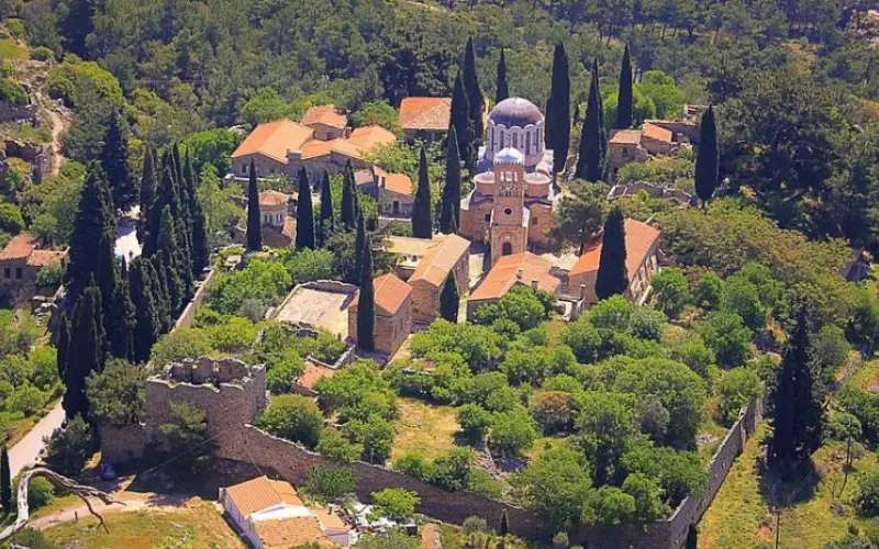 Sakız Midilli Adası turunda Batı ada turu nea moni manastırı